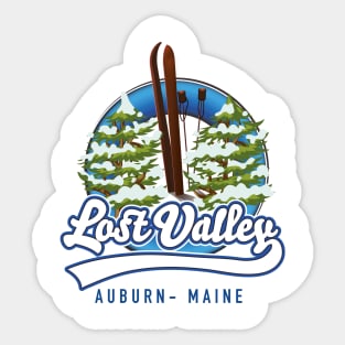 Lost Valley Auburn Maine ski logo Sticker